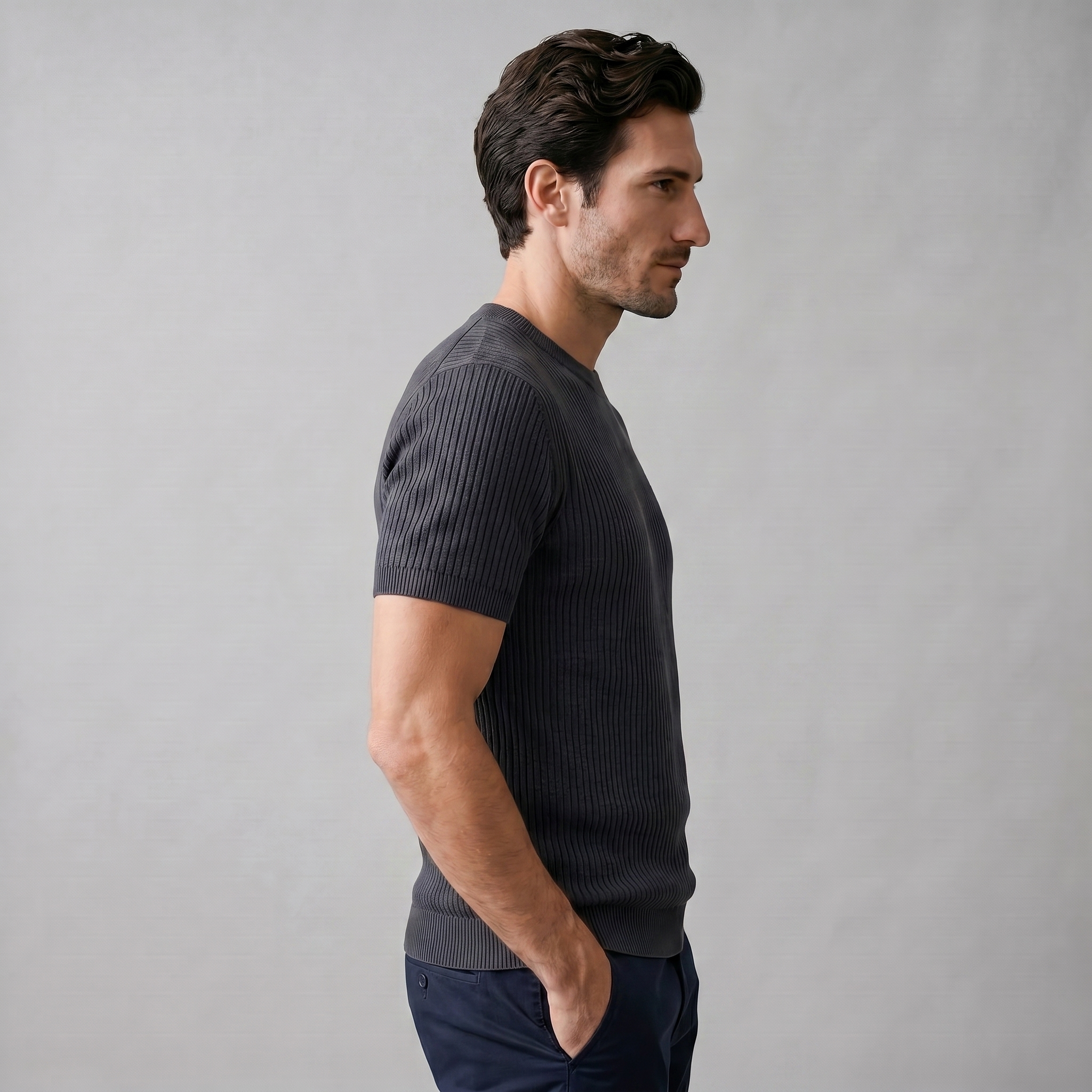 Ανδρικό T-shirt από πλεκτό ύφασμα