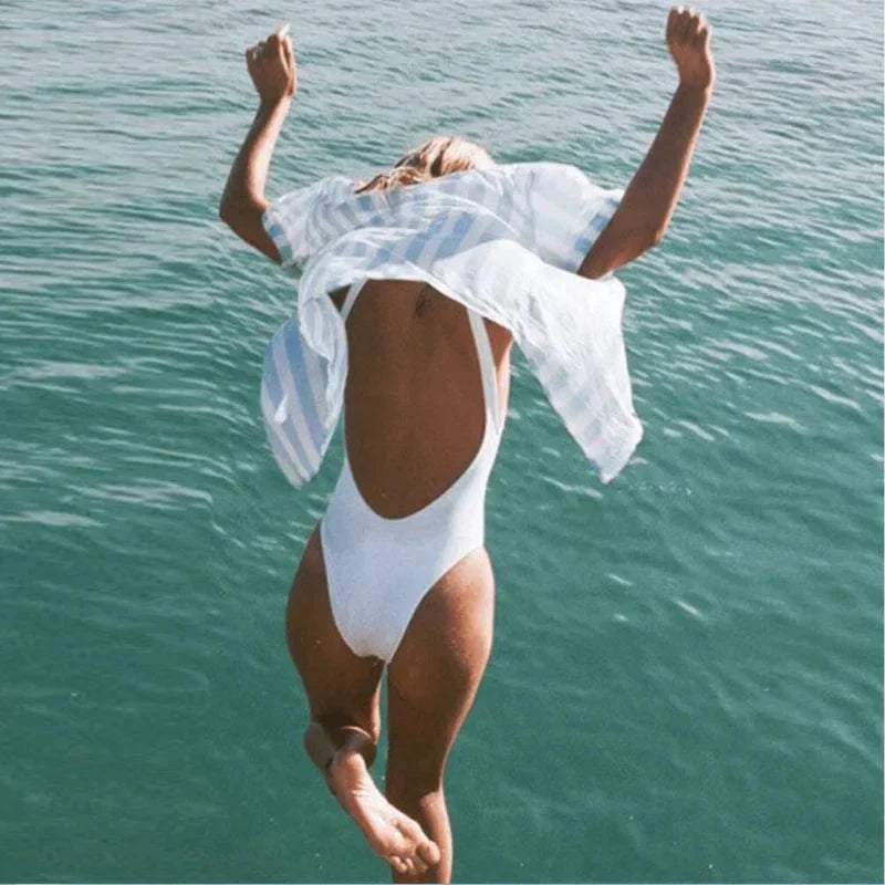 Maillot De Bain Classique Dos Ouvert