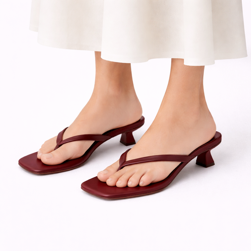 Mules à Talon Bas et Bout Carré