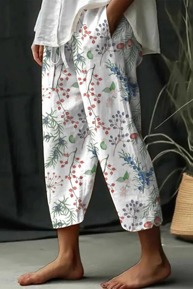 Pantalon Fluide À Motifs
