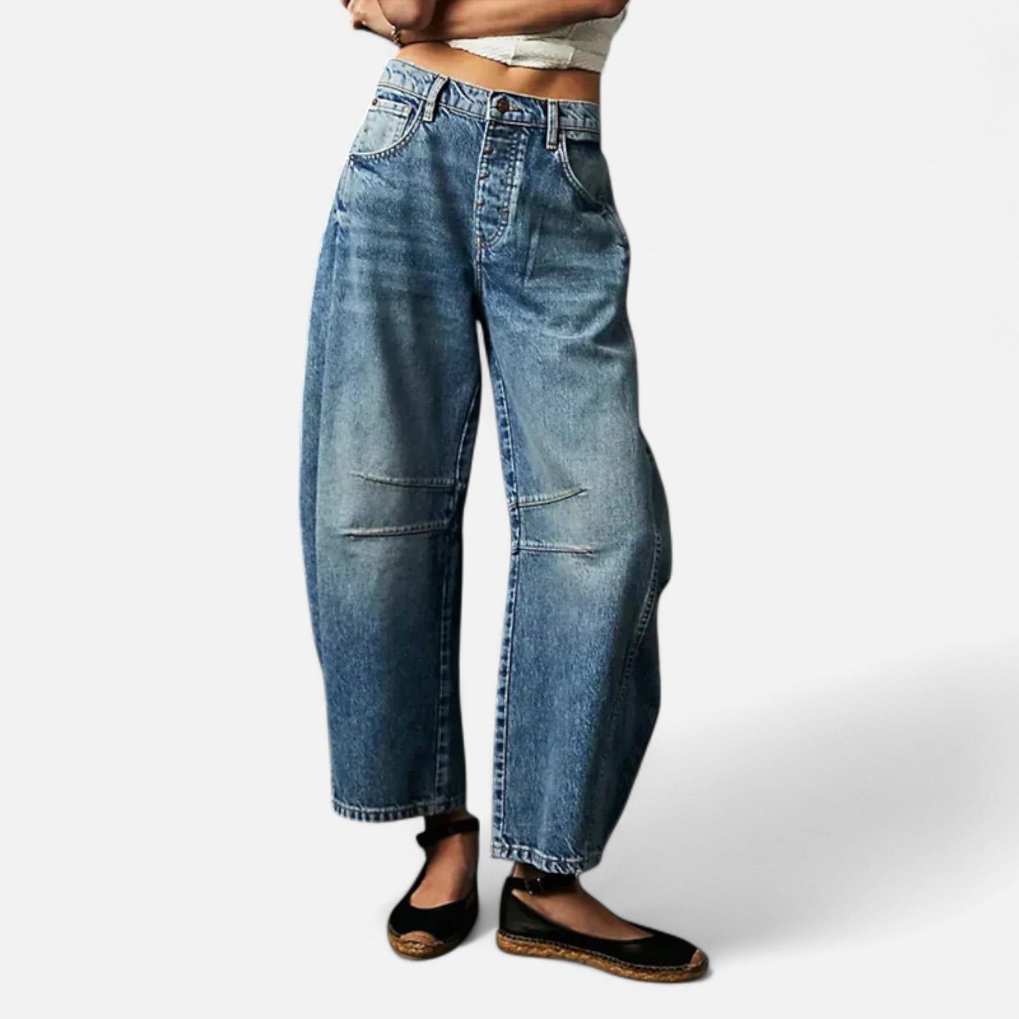 Ancient World | Jean Woman Loose Comfort Premium Wide Cut